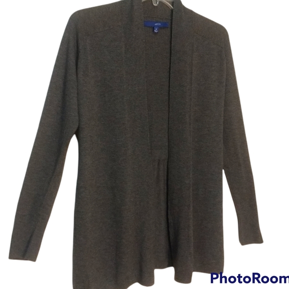 Apt. 9 Sweaters - Apt 9 Open Front Cardigan, Gray, M